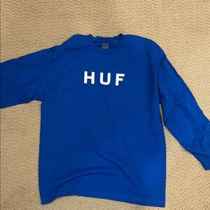 HUF Blue Long Sleeve Shirt